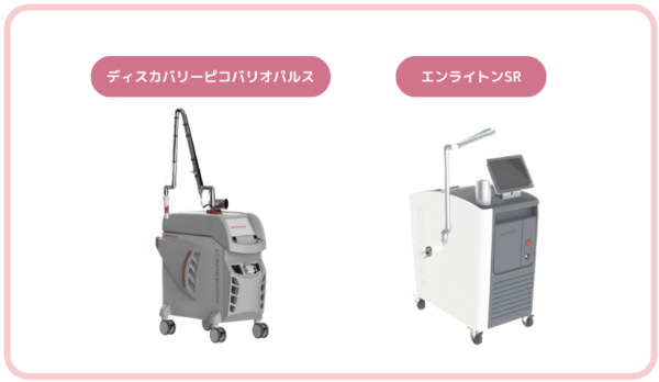 2つのレーザー機器