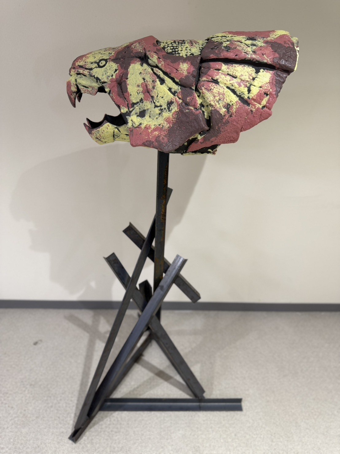 陶芸作品「刻印」の頭部彫刻