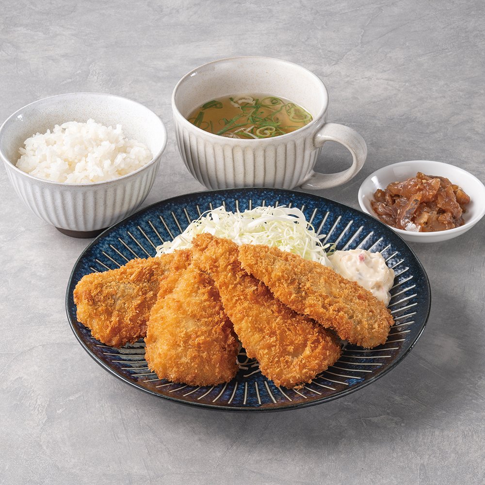 三陽食堂「アジフライ食べ放題定食」