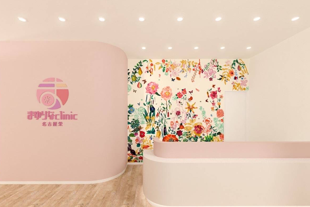 まゆりなclinic名古屋栄の受付カウンター