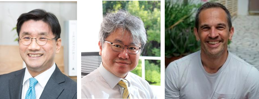 Young-Chang Joo氏、須田淳氏、Janusz Bogdanowicz氏の登壇者写真