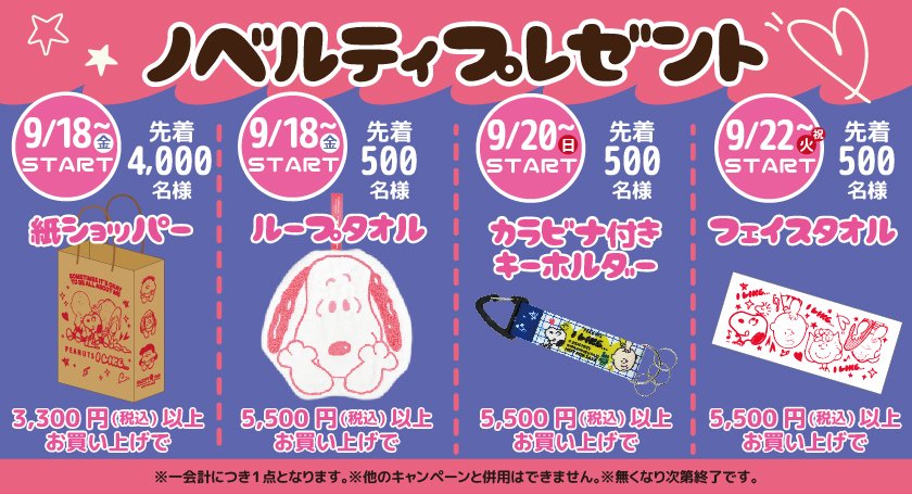 「PEANUTS I LIKE…」ノベルティイメージ