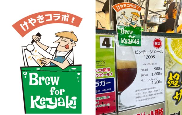 『Brew for Keyaki』ロゴと対象ビールの表記例
