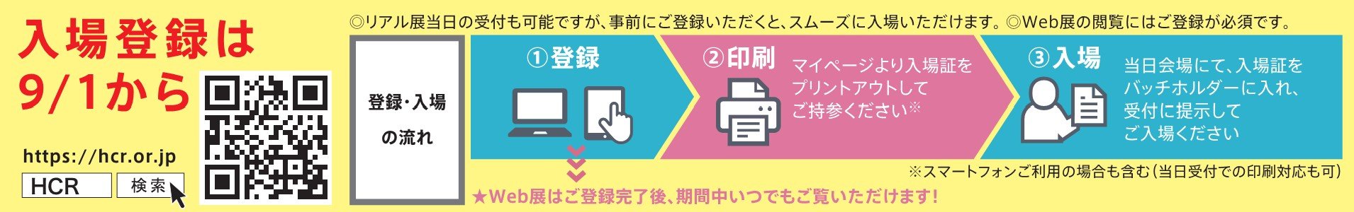入場登録の流れ