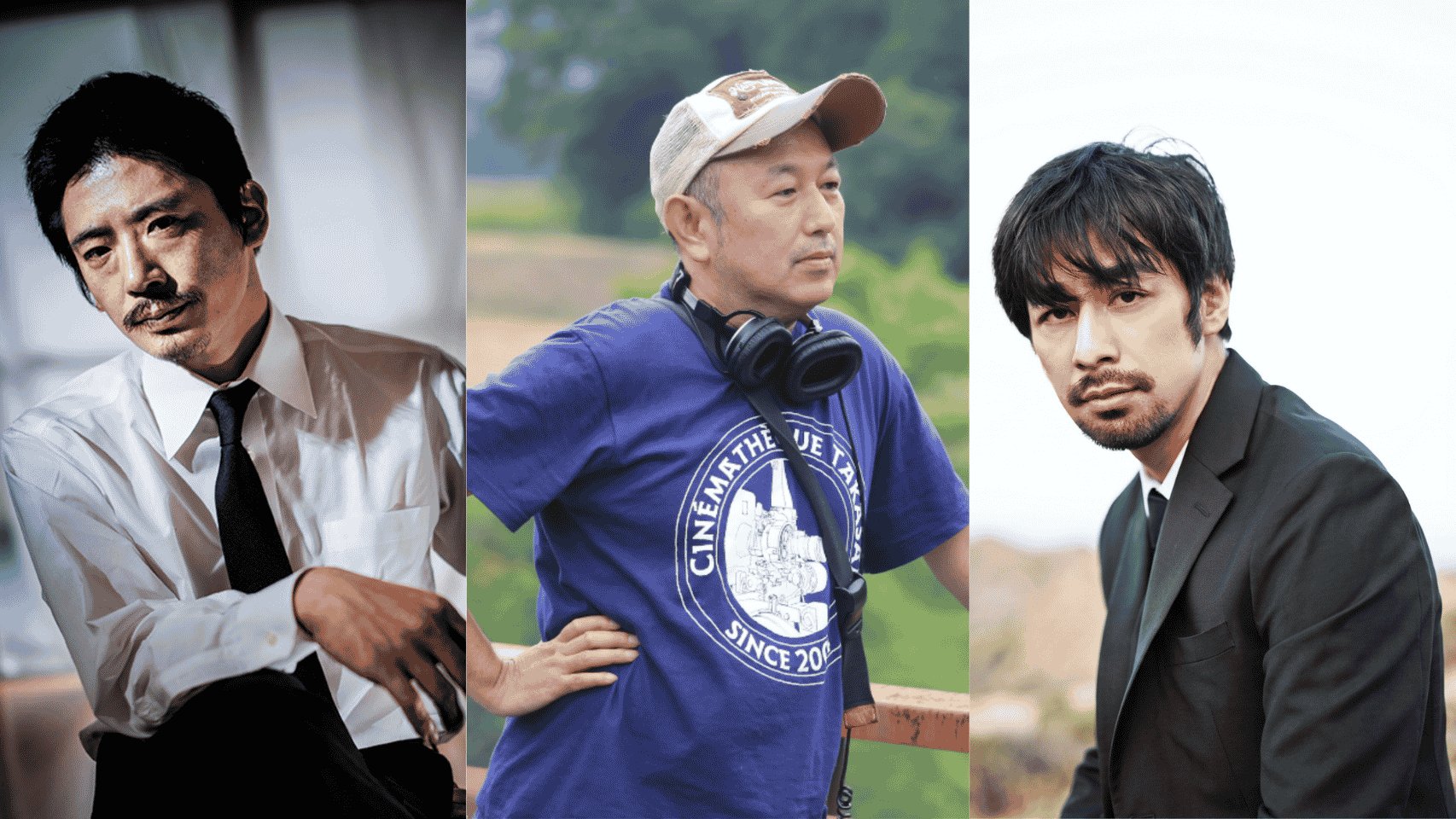 オオサワ役・古山憲太郎、足立紳監督、キタノ役・カトウシンスケ