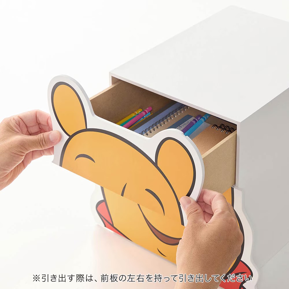 ダイカット収納ボックス「くまのプーさん」　収納イメージ　上