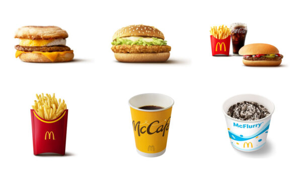 マクドナルドの朝・昼・定番メニュー