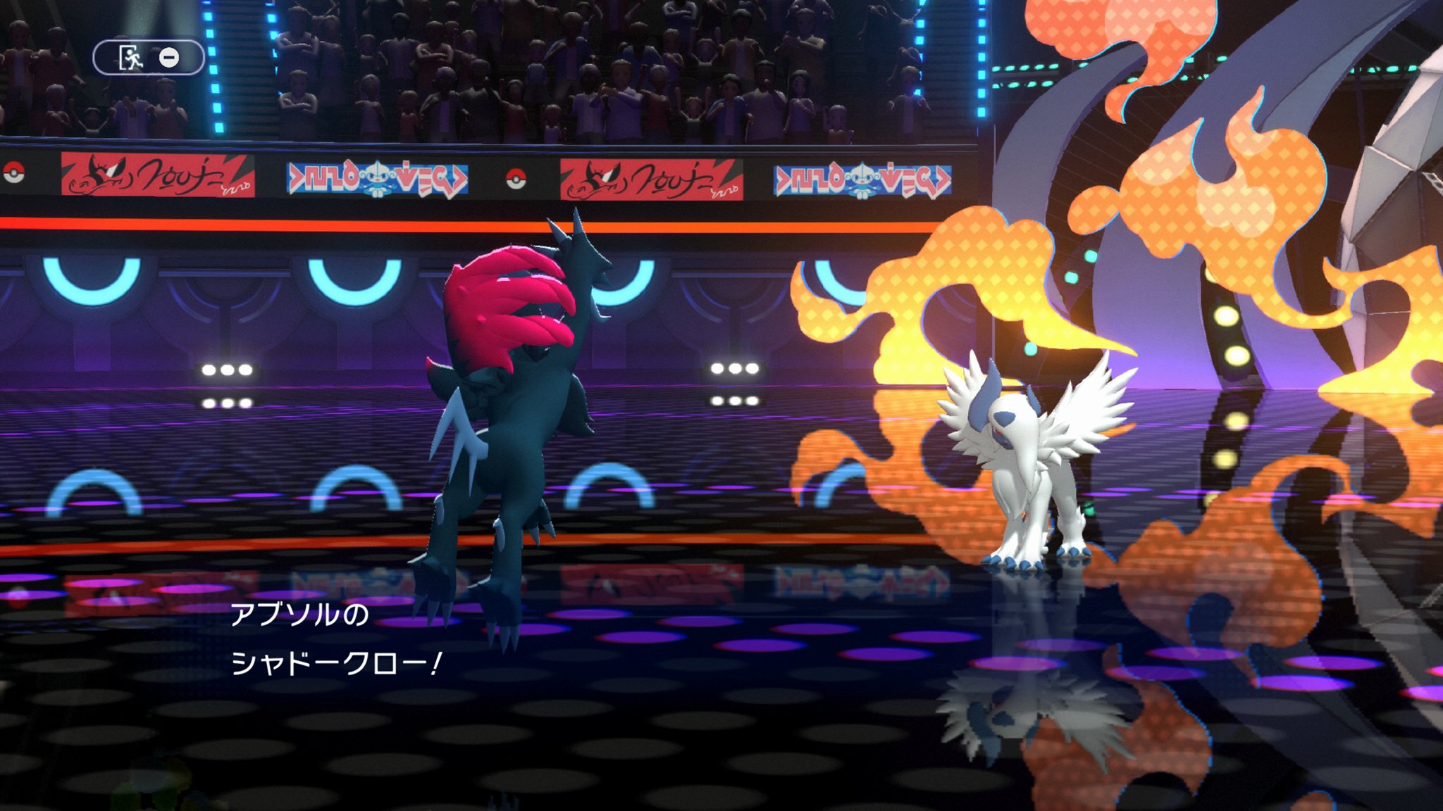 メガアブソルＺとメガシンカ状態のドラゴン型ポケモンの対戦カット