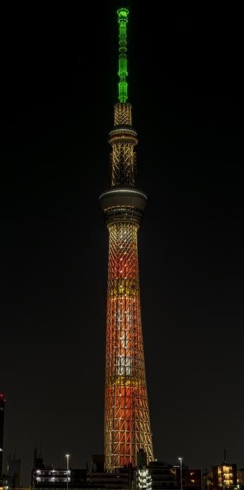 東京スカイツリーの特別ライティング