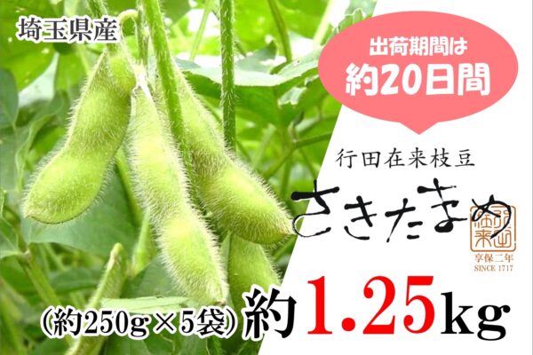 朝どり「さきたまめ（行田在来えだまめ）」