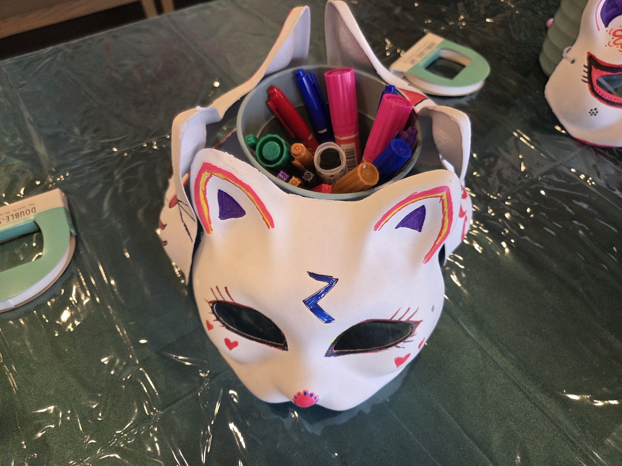 キツネのお面作り イメージ
