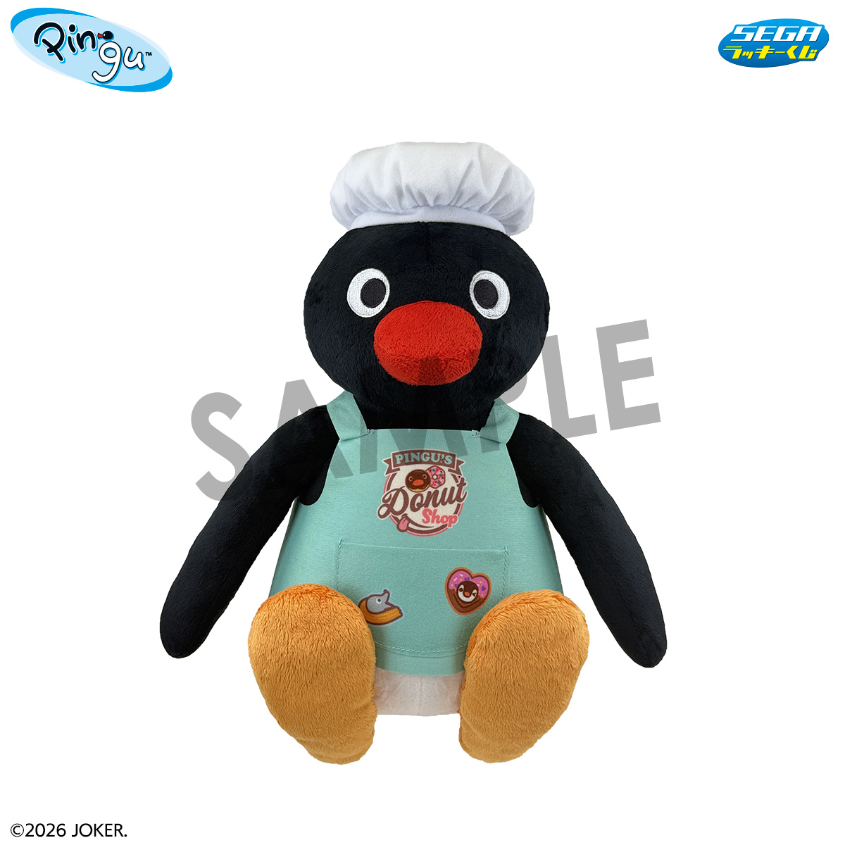 セガ ラッキーくじ　PINGU™　～PINGU'S Donut Shop～　ラストラッキー賞　ドーナツショップピングーぬいぐるみ