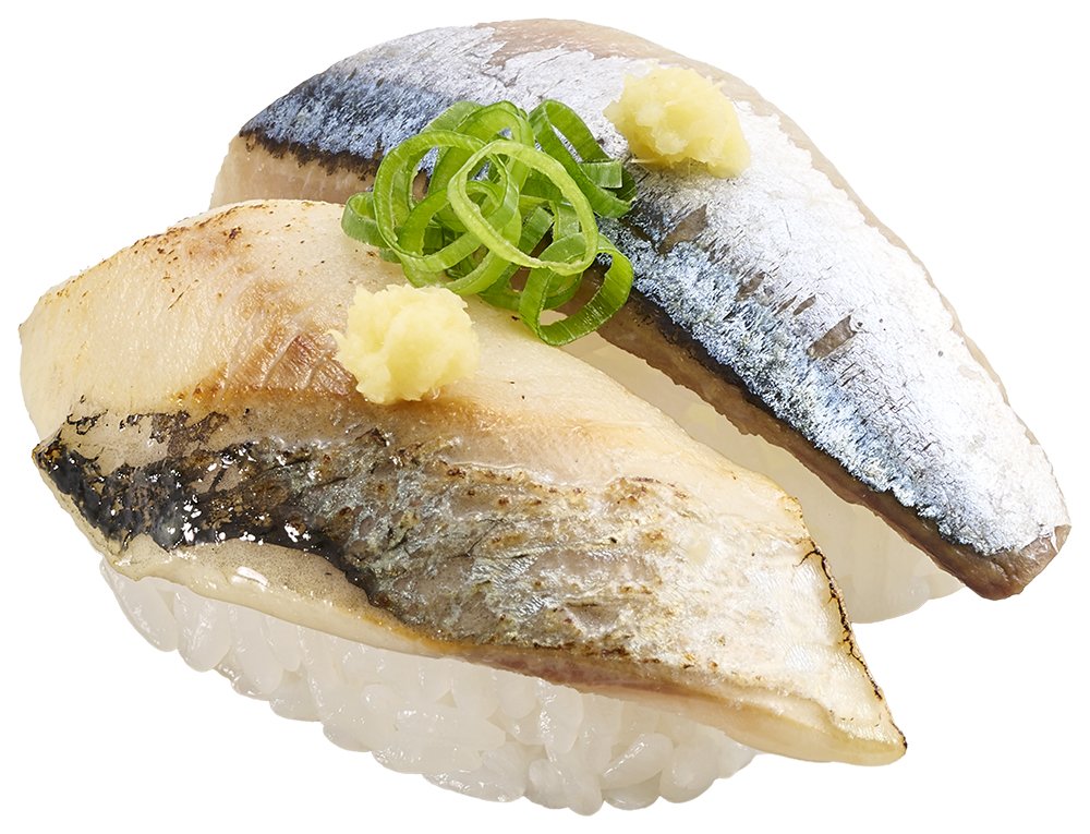 サンマとニシンの焼き魚を使った盛り合わせ