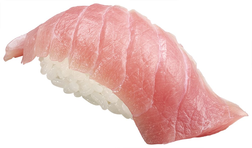 天然まぐろのハラモを使った握り寿司