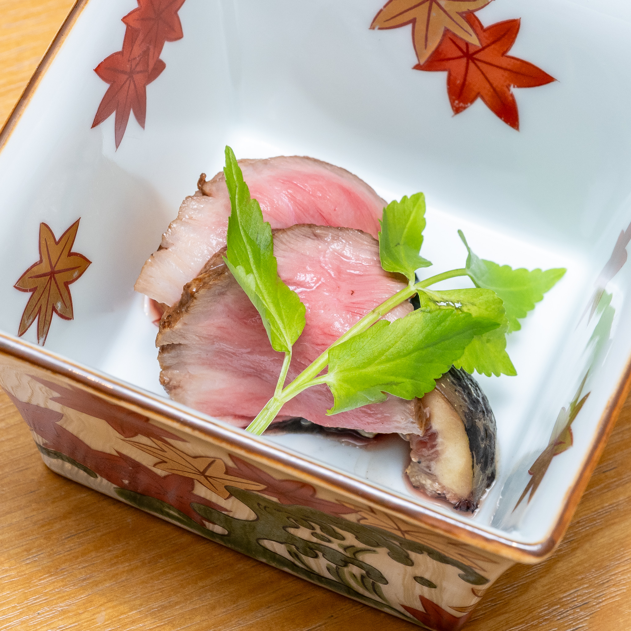 「季焔 ～秋～」の季の皿 秋 米沢牛いちぼロースト