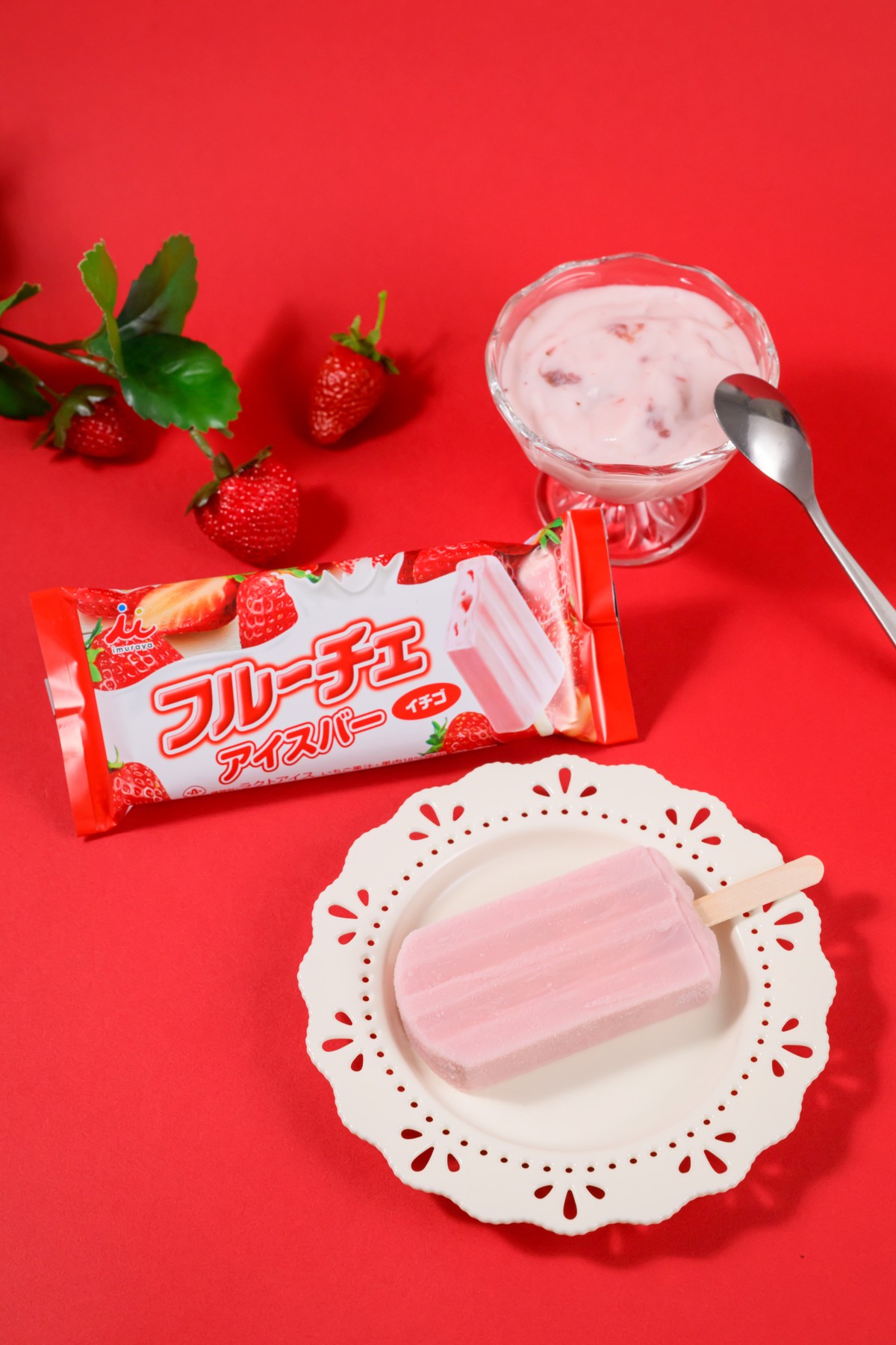フルーチェアイスバー イチゴ