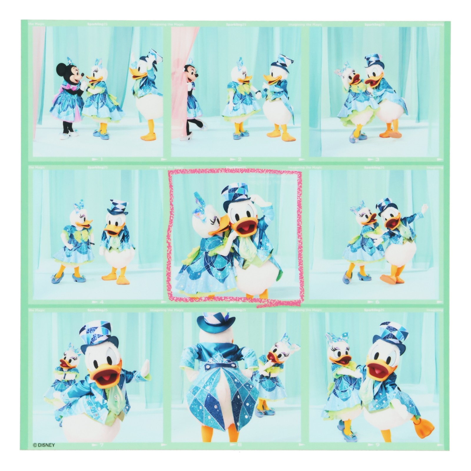 ドナルドダック＆デイジーダックの9コマ写真