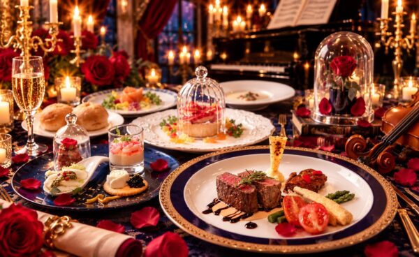 Beauty & the Beast MUSIC DINNER 2026の料理とテーブル演出