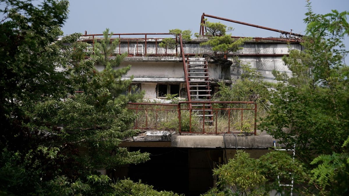摩耶観光ホテルの外階段