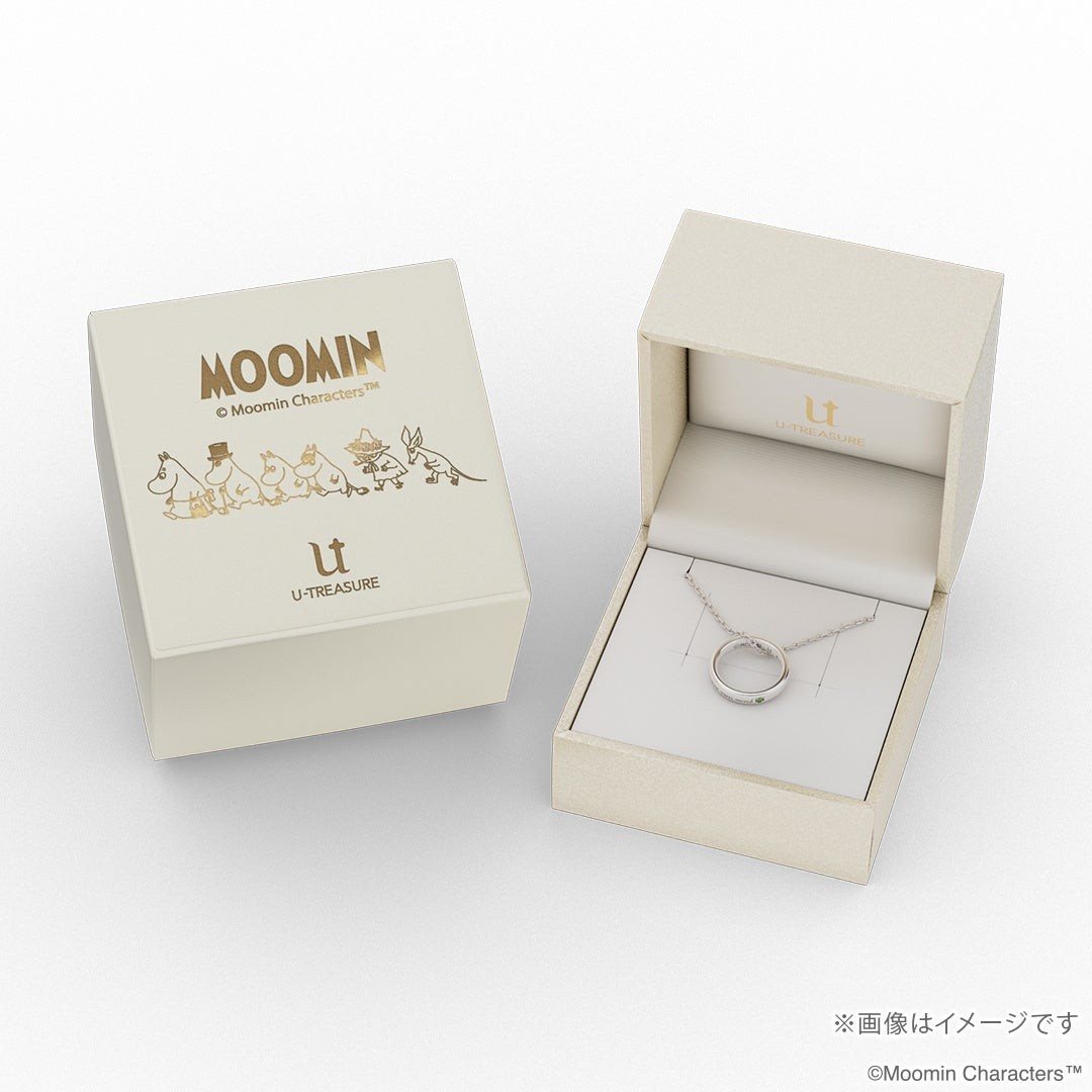 MOOMINオリジナルケースに入ったスナフキン メッセージリングネックレス
