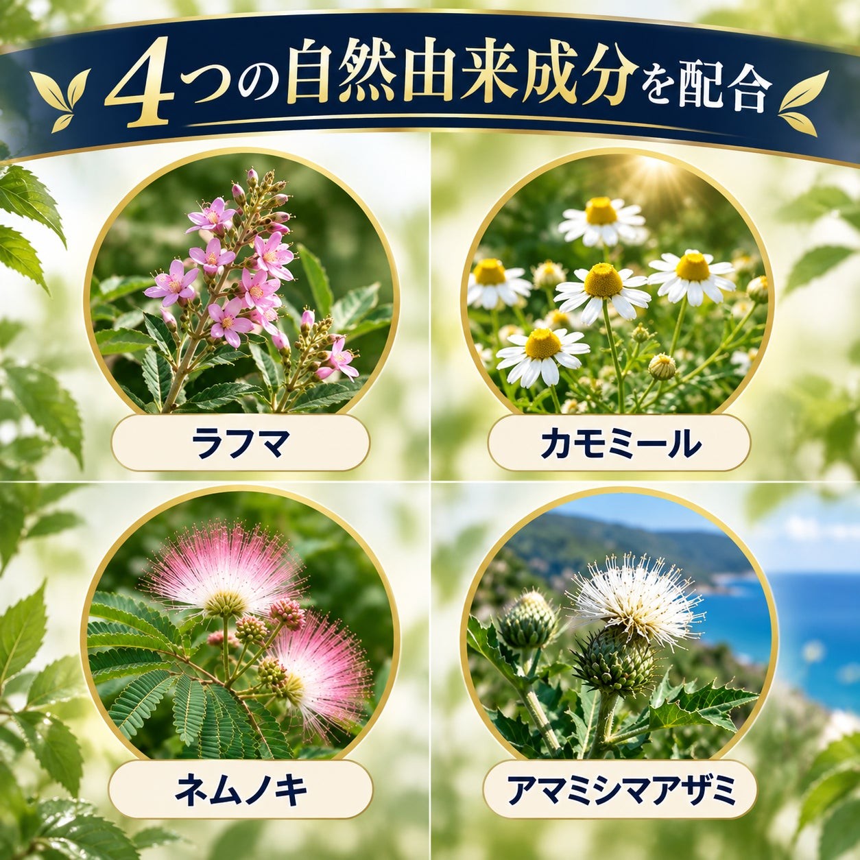 ストグレ スリープ配合の4つの自然由来成分