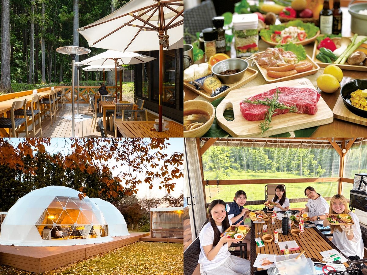 ブリリアントヴィレッジ日光のBBQ・ドームテント宿泊