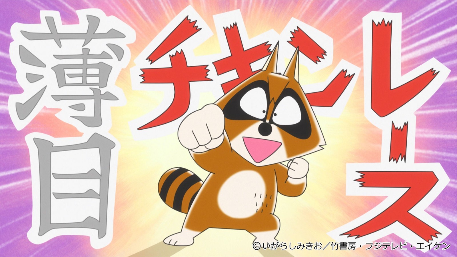 アライグマくん「薄目チキンレース」