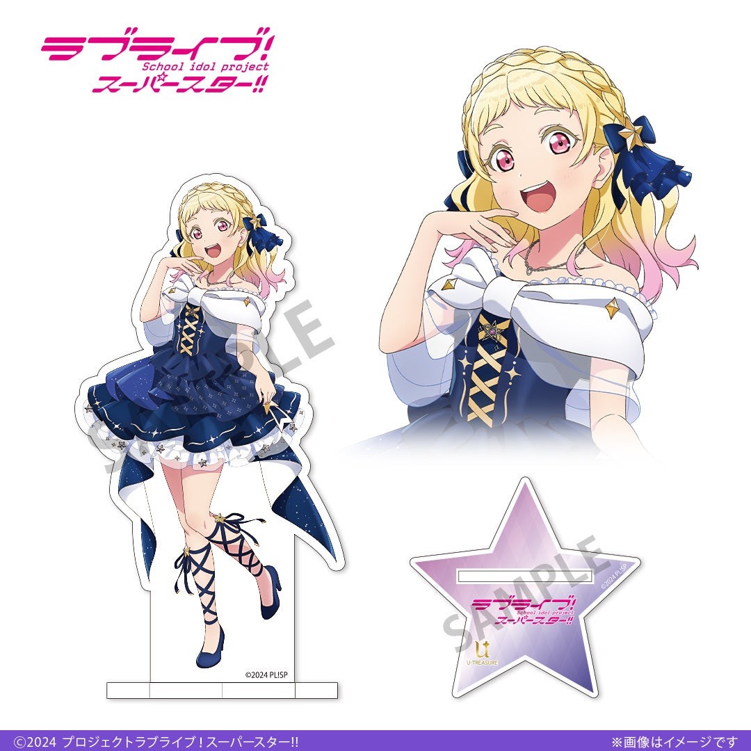 5th Anniversary アクリルスタンド 毛先ピンクの金髪のメンバー