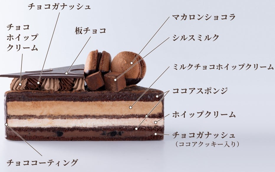 X’mas石畳ショコラの断面