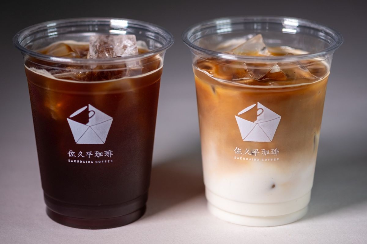 佐久平珈琲アイスコーヒーとアイスカフェラテ