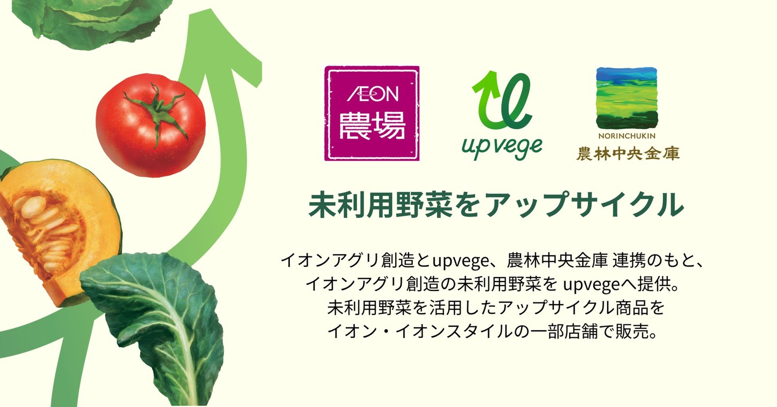 イオンアグリ創造・upvege・農林中央金庫の連携紹介