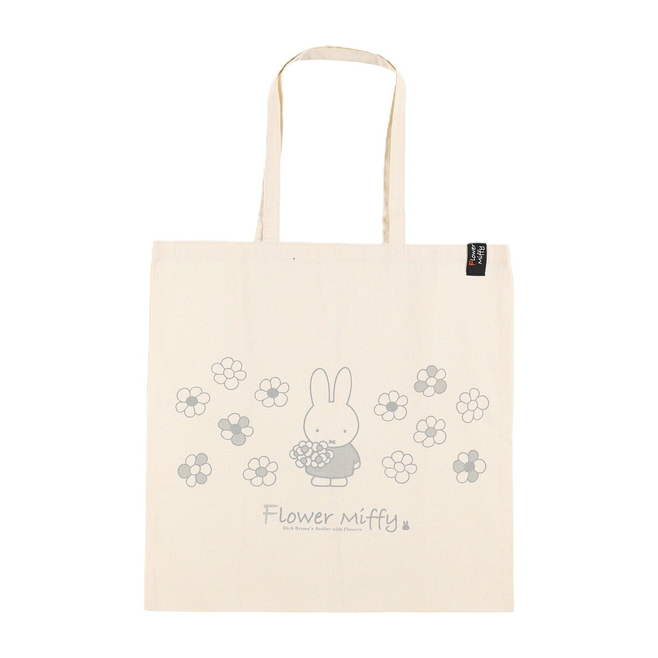 Flower Miffy ショップトートバッグ ブルーグレー