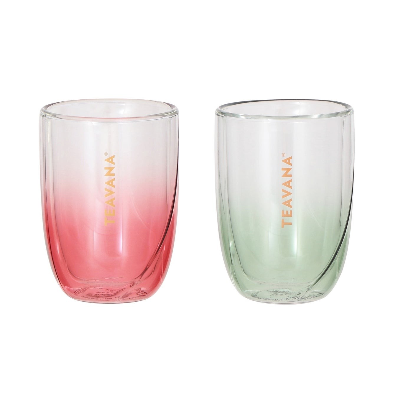 TEAVANA® ダブルウォールグラスリーフ レッド/グリーン296ml