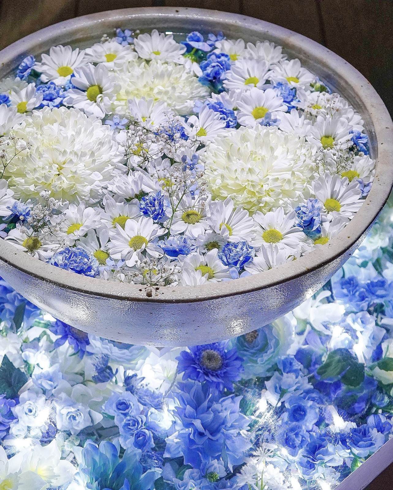 光の花手水