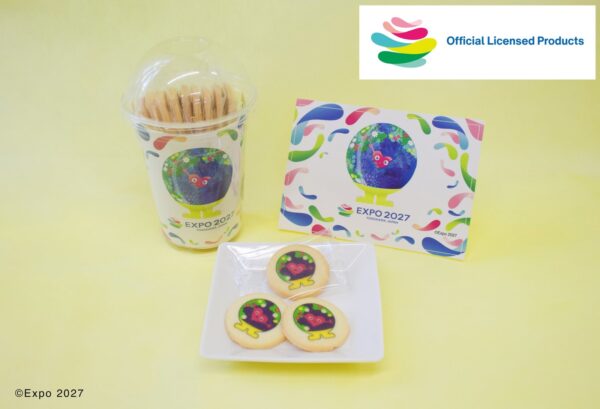 EXPO2027 トゥンクトゥンク カッププリントクッキーとステッカー