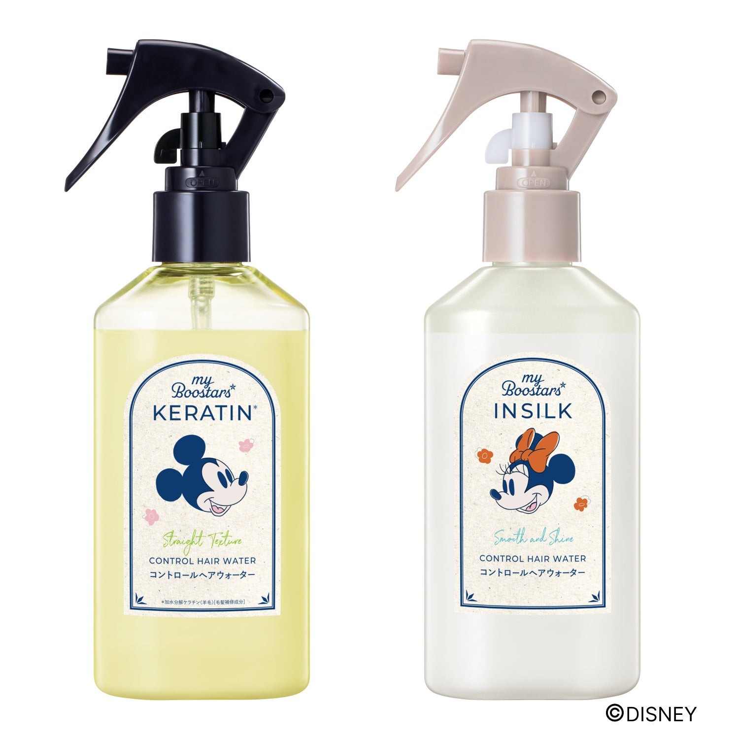 myBoostars コントロールヘアウォーター ミッキーマウス・ミニーマウス数量限定デザイン
