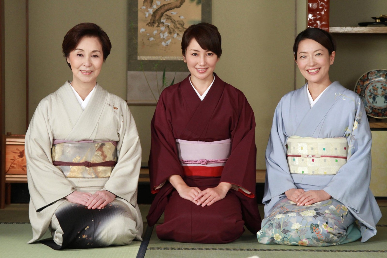 「花嫁のれん」第4シリーズの野際陽子、矢田亜希子、羽田美智子
