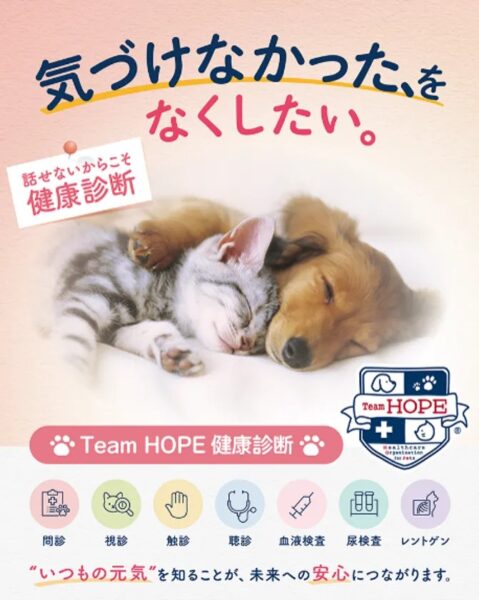 「気づけなかった、をなくしたい。」Team HOPE健康診断のポスター