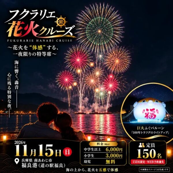 フクラリエ花火クルーズ メインビジュアル