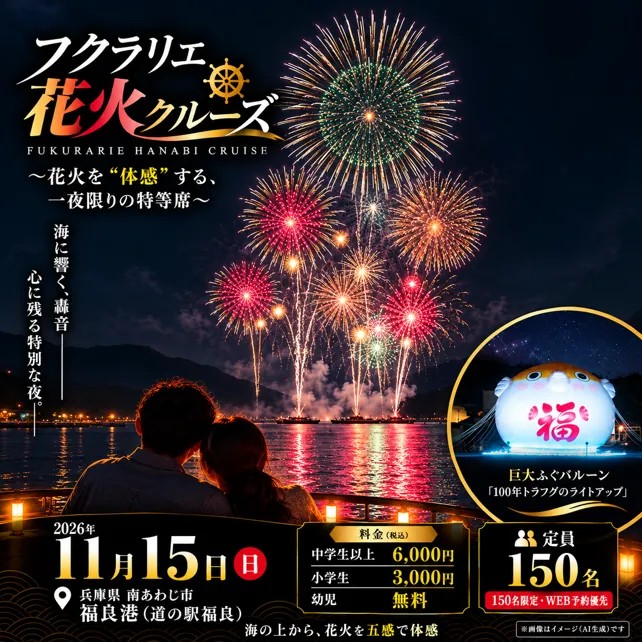 フクラリエ花火クルーズ メインビジュアル
