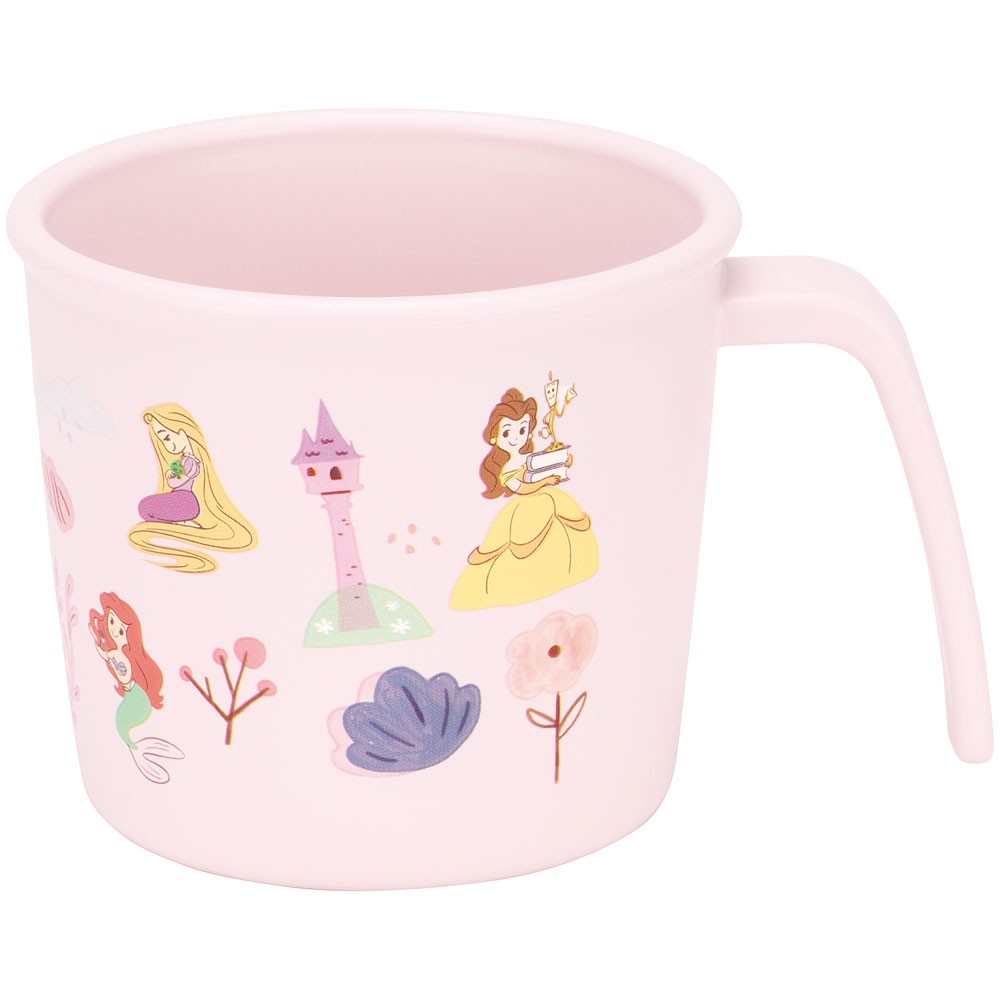 ディズニープリンセスのベビー食器 持ち手付きコップ