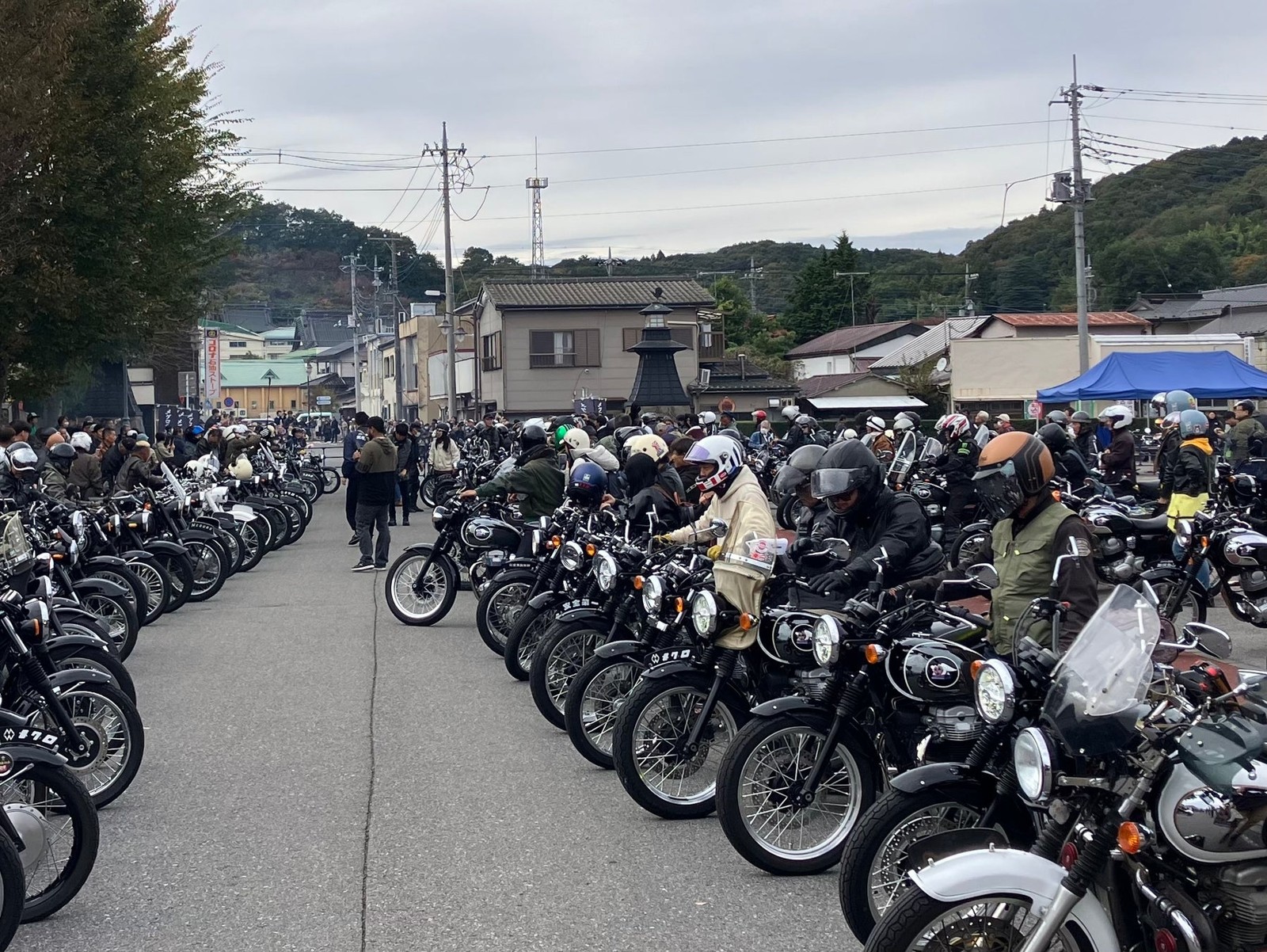 メグロ・キャノンボール那須烏山に集まるバイクとライダー