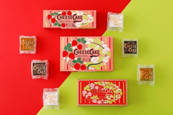 資生堂パーラー 冬限定チーズケーキの箱と個包装