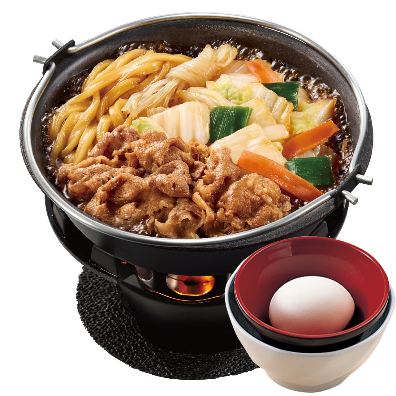 野菜たっぷりの牛すき鍋としびれる辛さの麻辣湯鍋が今年も！すき家 牛すき鍋定食・牛・胡麻麻辣湯鍋定食