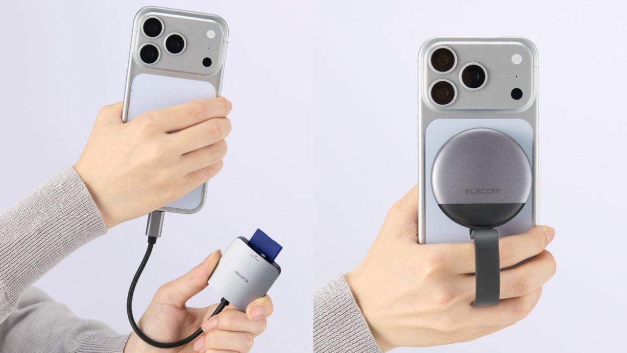 背面に固定したMAGKEEP メモリーカードリーダー