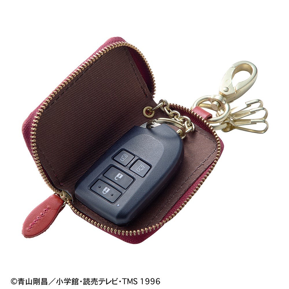 『名探偵コナン』栃木レザー製スマートキーケースの収納例