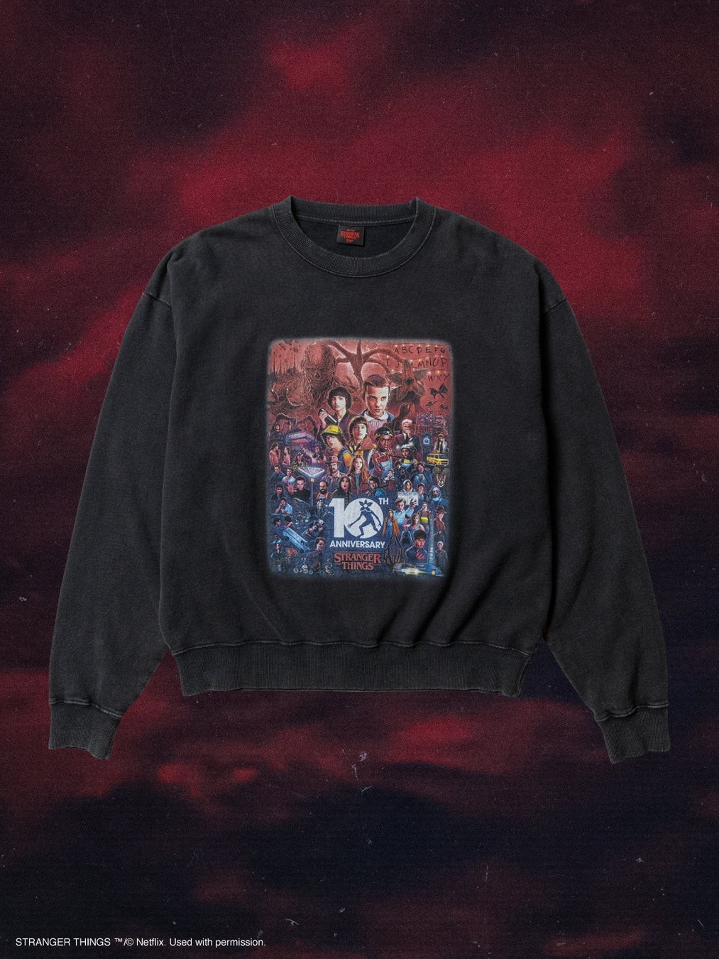 STRANGER THINGS 10th Anniversary Crewneck Sweatshirt