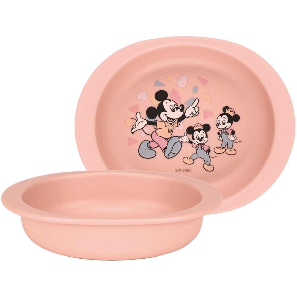 ミッキー＆フレンズ レトロ柄のベビー食器 小皿