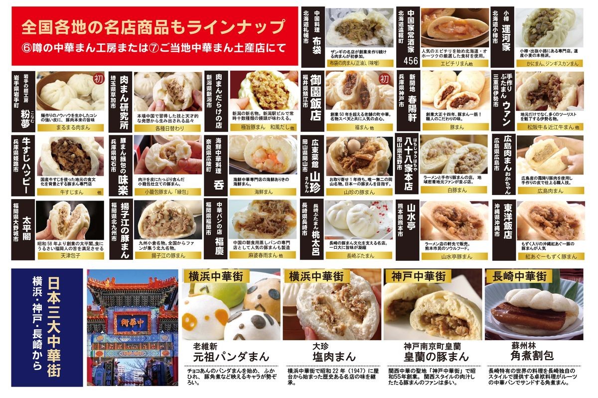 主な出品ご当地中華まん2