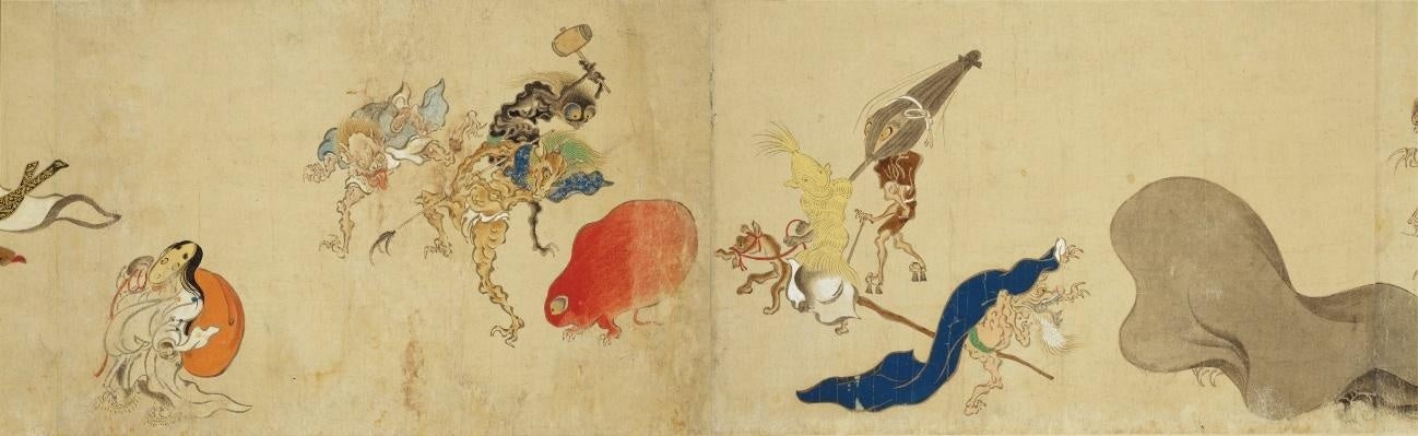 重要文化財「百鬼夜行絵巻」（部分）
